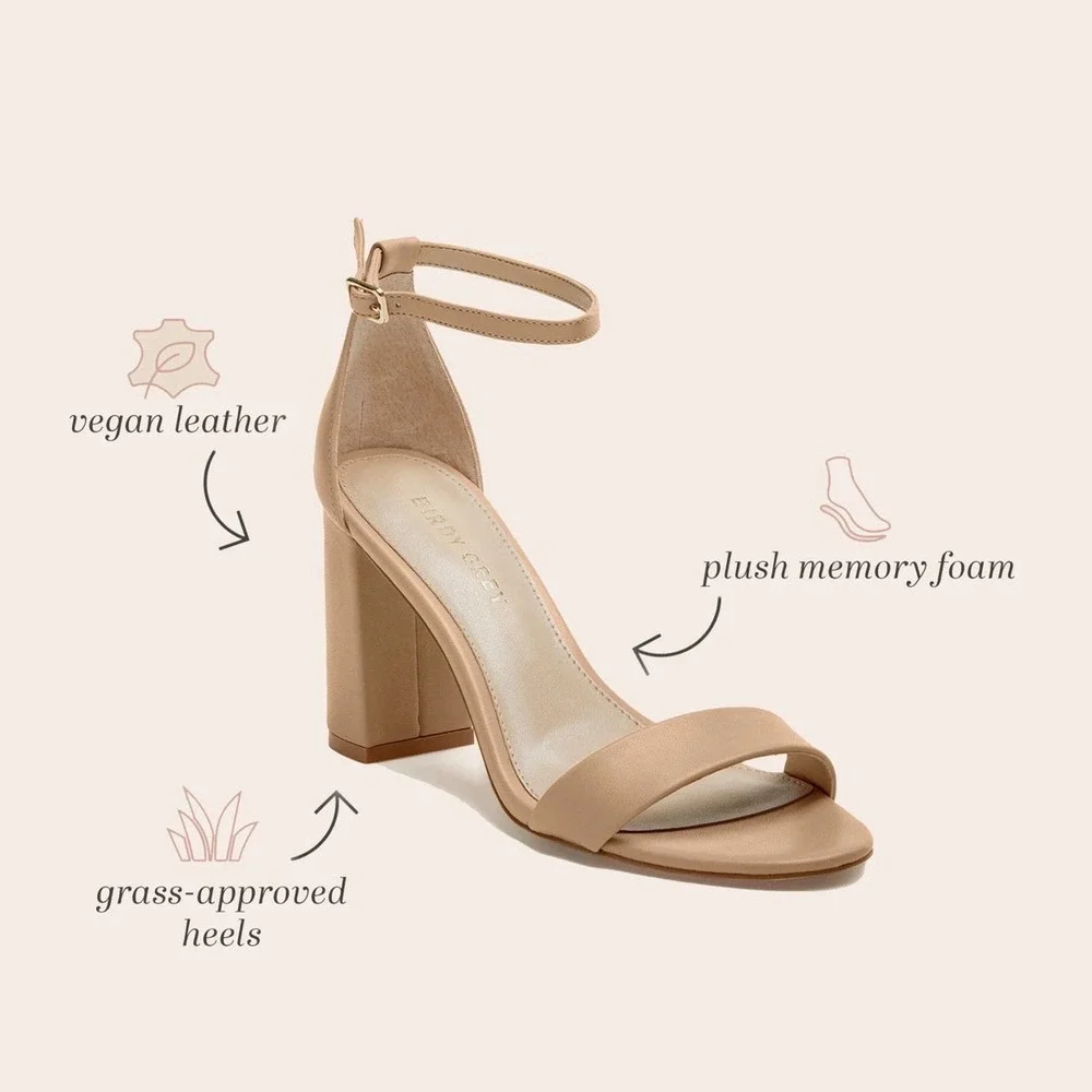 Block Heels Nude Tan Women's 9.5 Birdy Grey